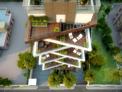 apartment 3d elevation design